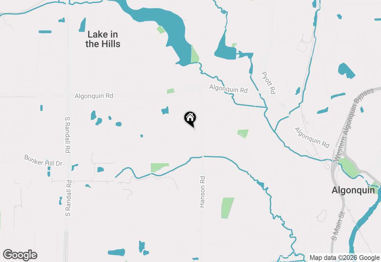 Map of 1600 Huntington N Drive, Algonquin, IL 60102