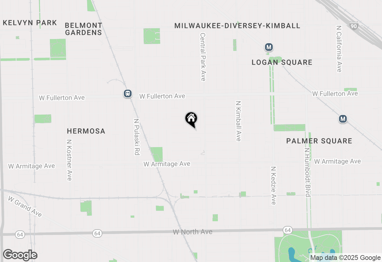 Map of 3651 W Palmer Street, Chicago, IL 60647