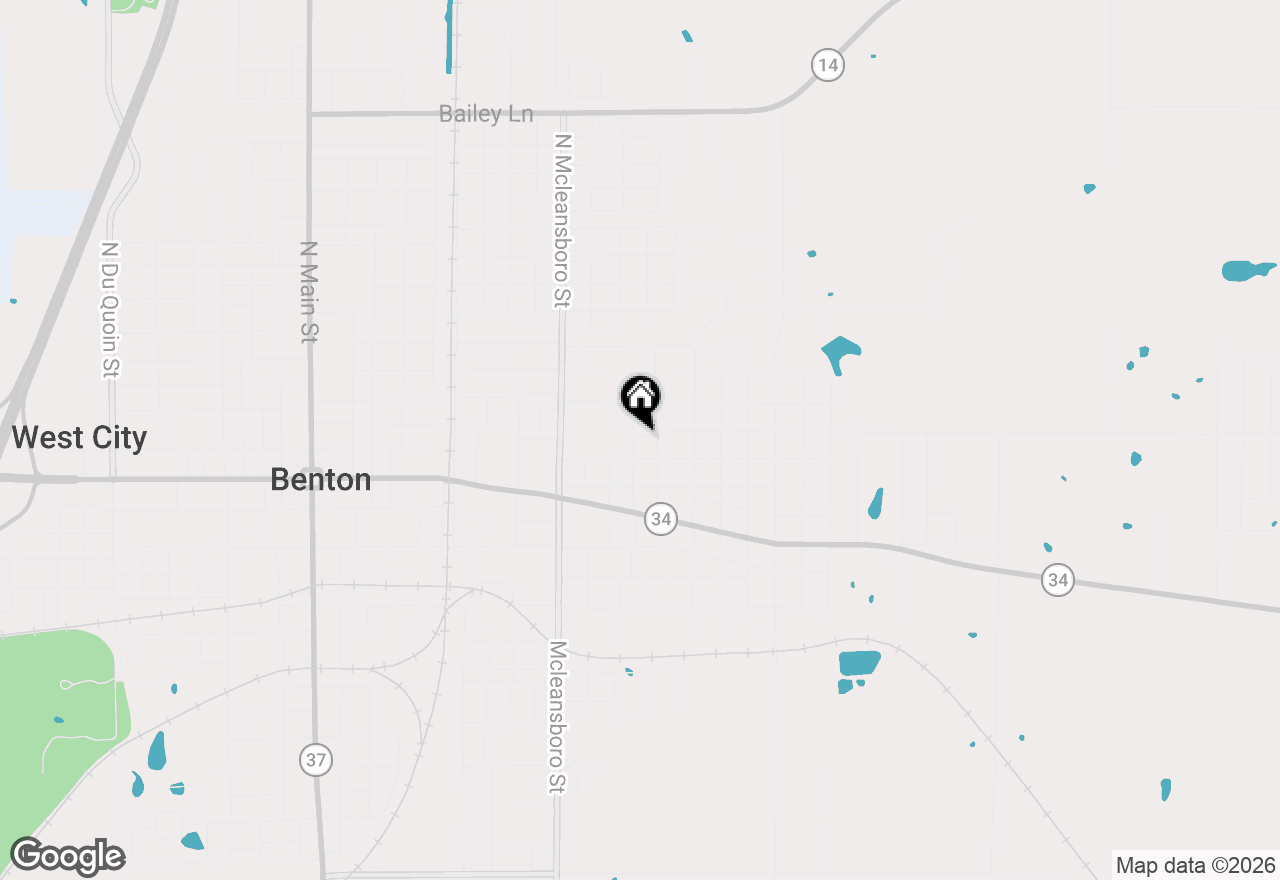 Map of 308 N 9th Street, Benton, IL 62812