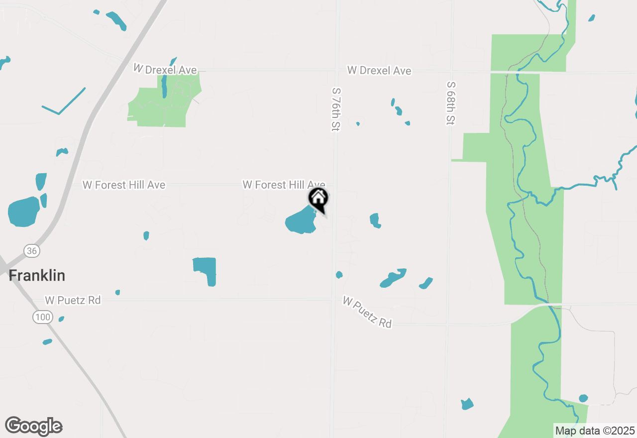 Map of 8407 S 76th St, Franklin, WI 53132