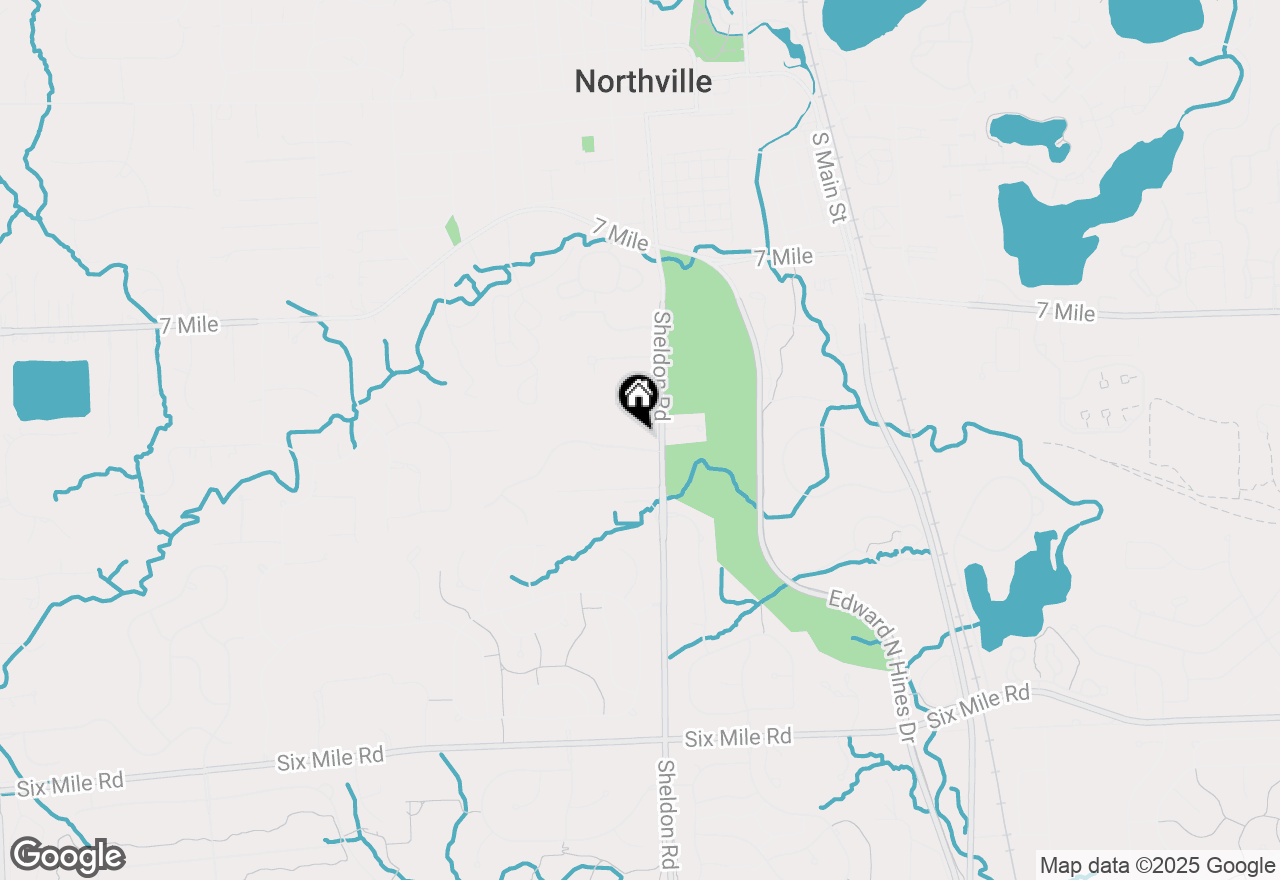 Map of 44444 Thornapple Lane, Northville, MI 48168