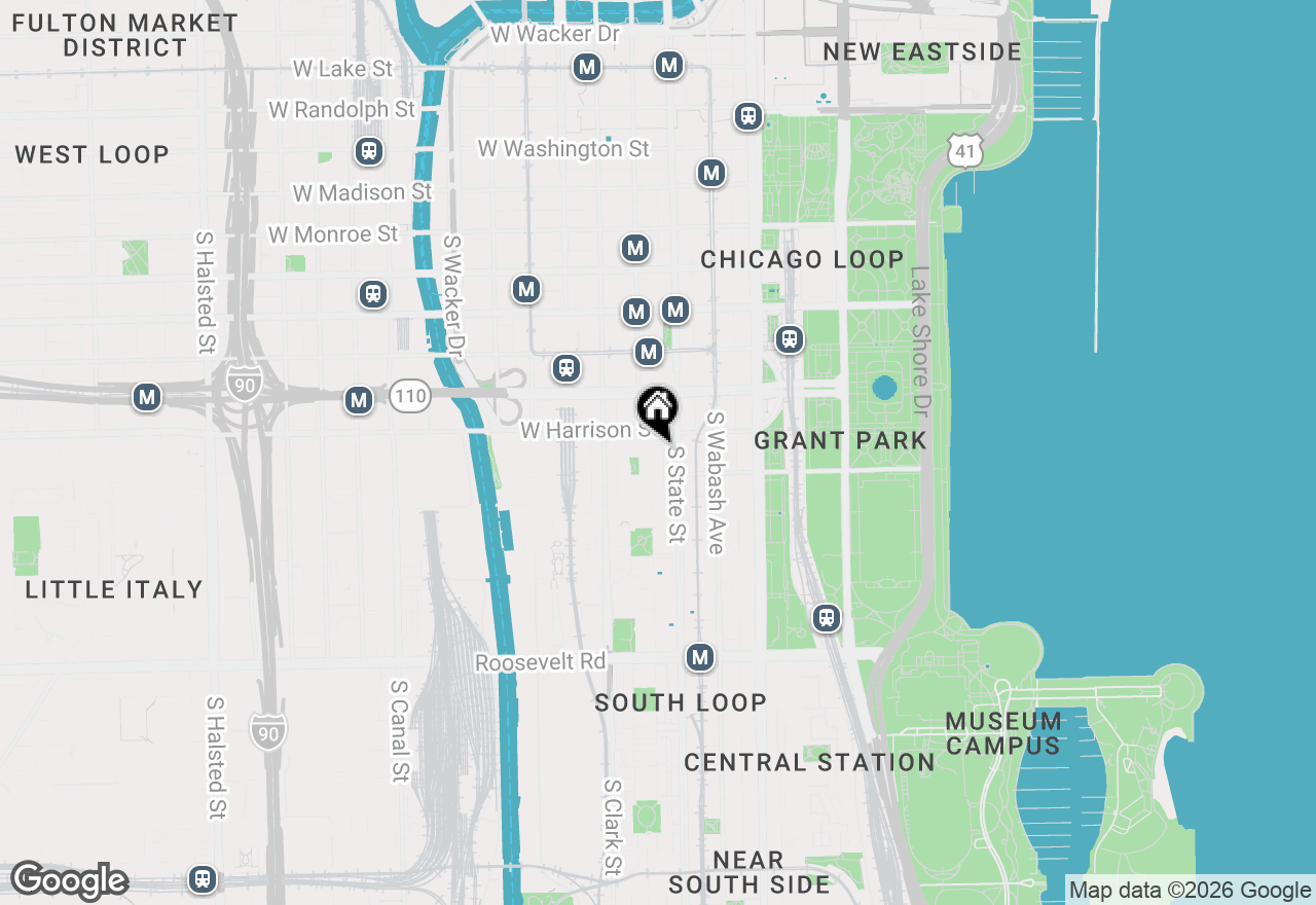 Map of 621 S Plymouth Court #511, Chicago, IL 60605