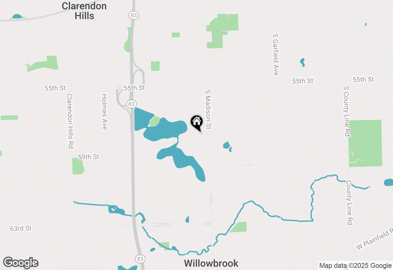 Map of 5750 S Thurlow Street, Hinsdale, IL 60521