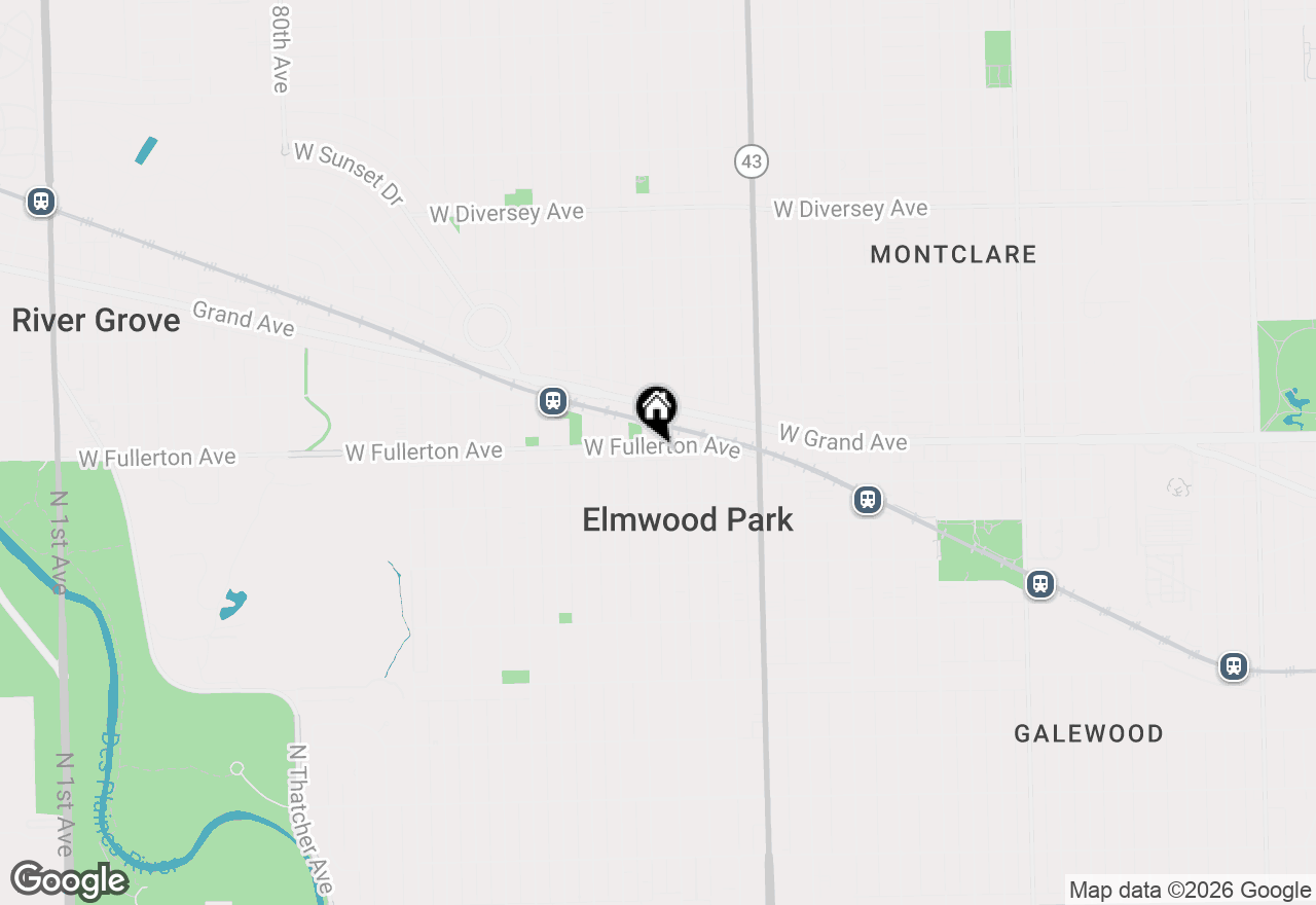 Map of 7335 W Fullerton Avenue #1SW, Elmwood Park, IL 60707
