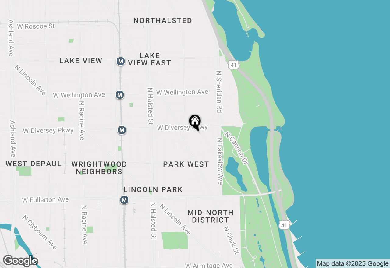 Map of 2754 N Hampden Court #407, Chicago, IL 60614