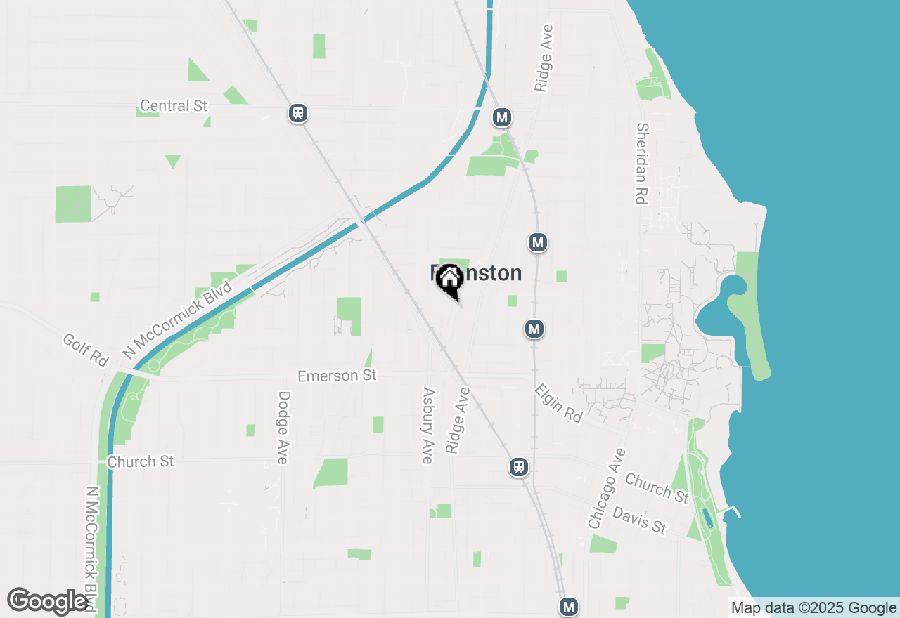 Map of 1235 Leon Place, Evanston, IL 60201