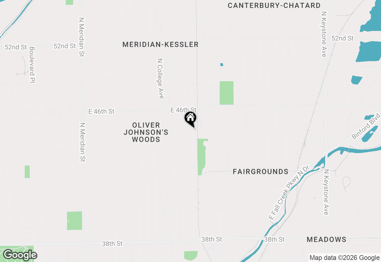 Map of 4452 Winthrop Avenue, Indianapolis, IN 46205