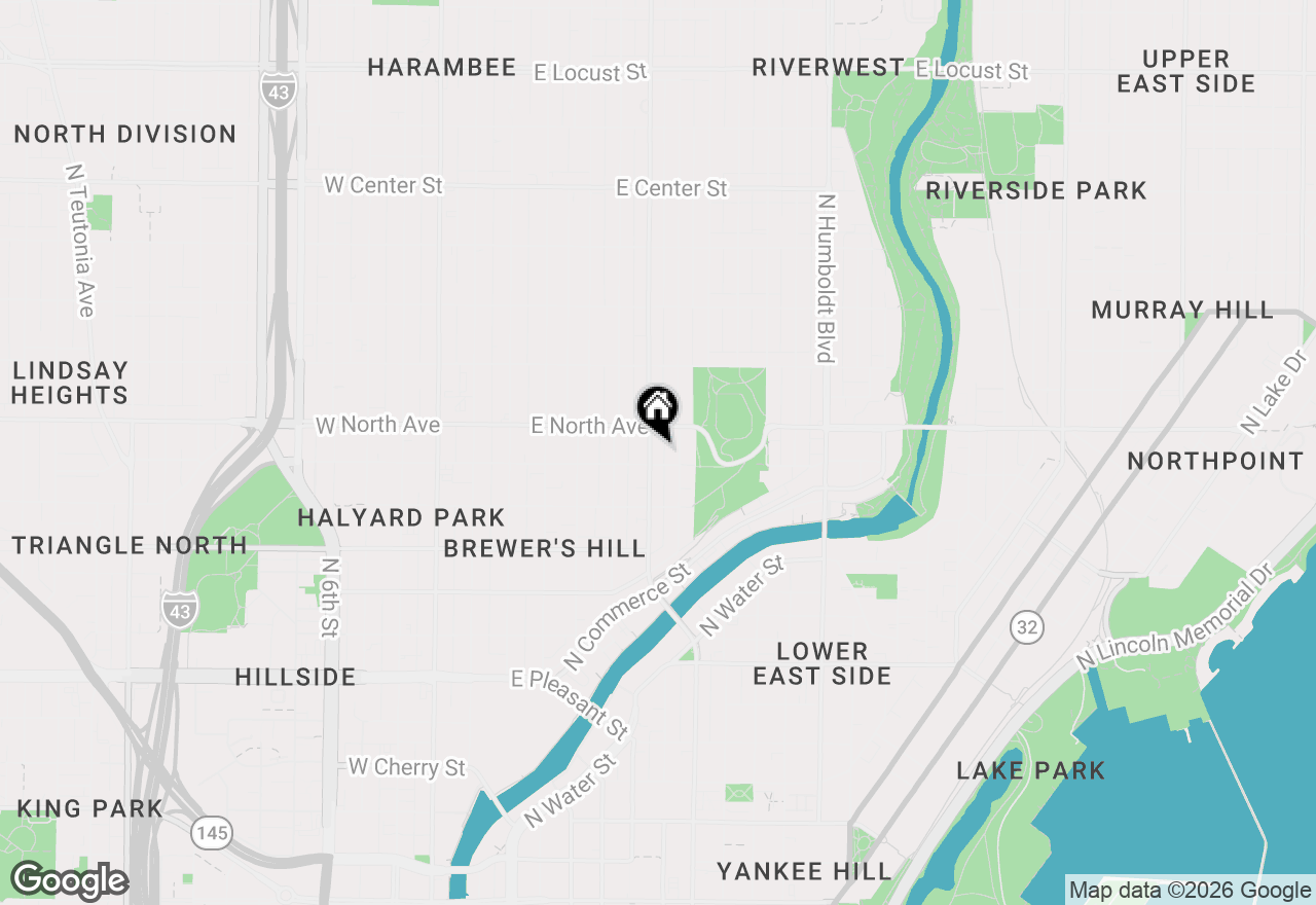 Map of 2214 N Holton St #UPPER, Milwaukee, WI 53212