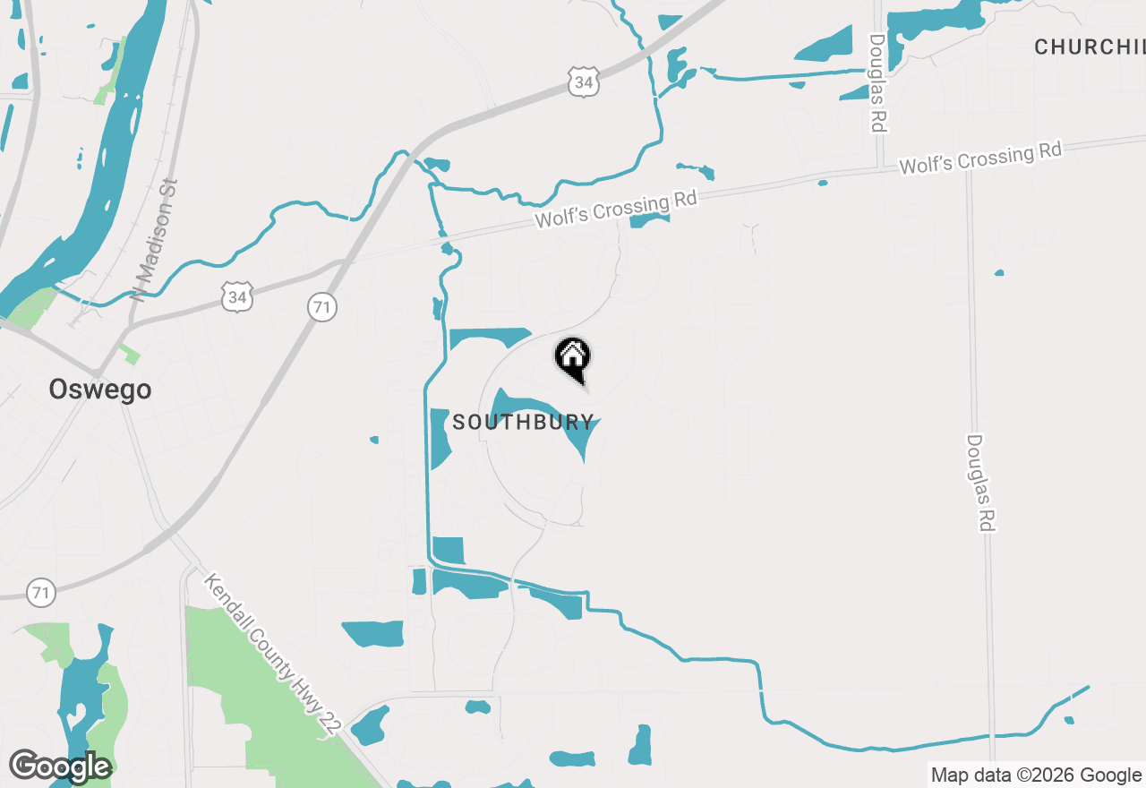 Map of 521 Litchfield Way, Oswego, IL 60543