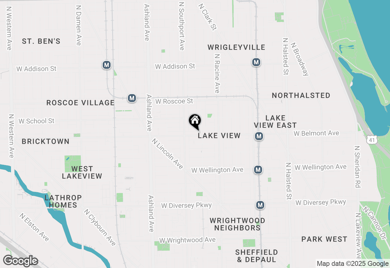 Map of 1326 W Belmont Avenue #3E, Chicago, IL 60657