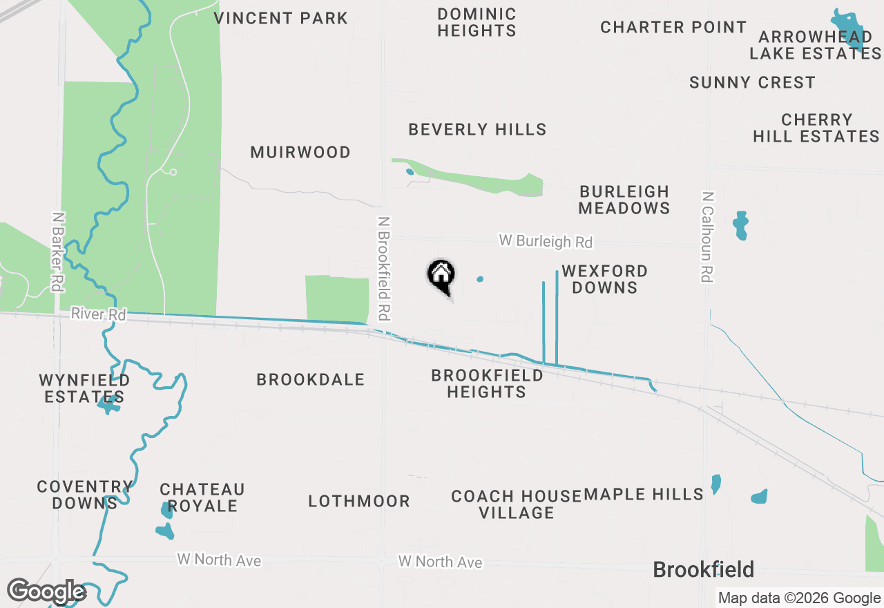 Map of 18525 Pleasant St, Brookfield, WI 53045