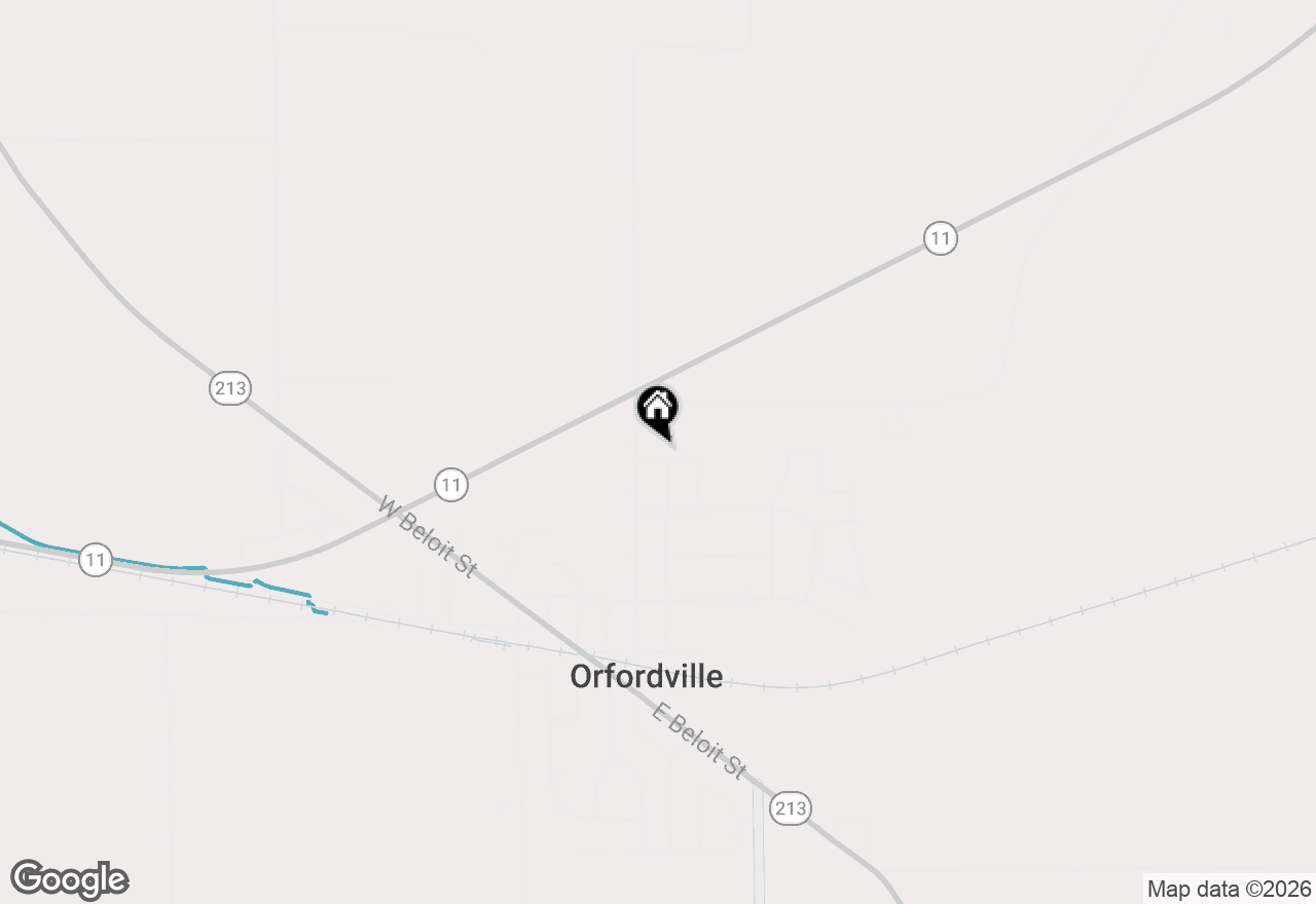 Map of 303 E Howe Street, Orfordville, WI 53576