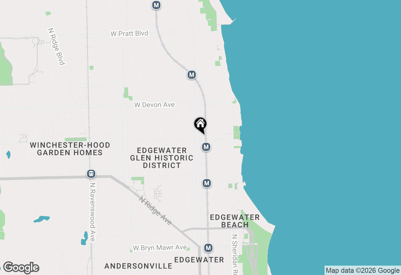 Map of 1134 W Granville Avenue #808, Chicago, IL 60660