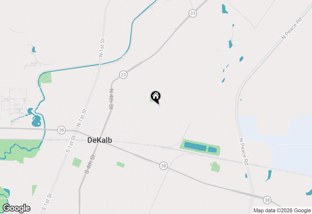 Map of 627 N. 11th Street, Dekalb, IL 60115