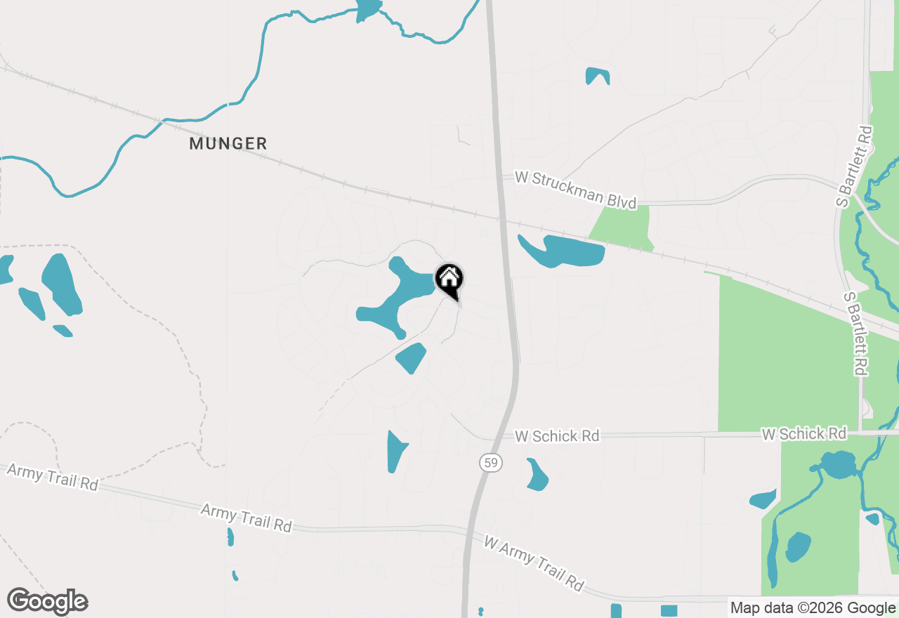 Map of 1301 Filly Lane, Bartlett, IL 60103