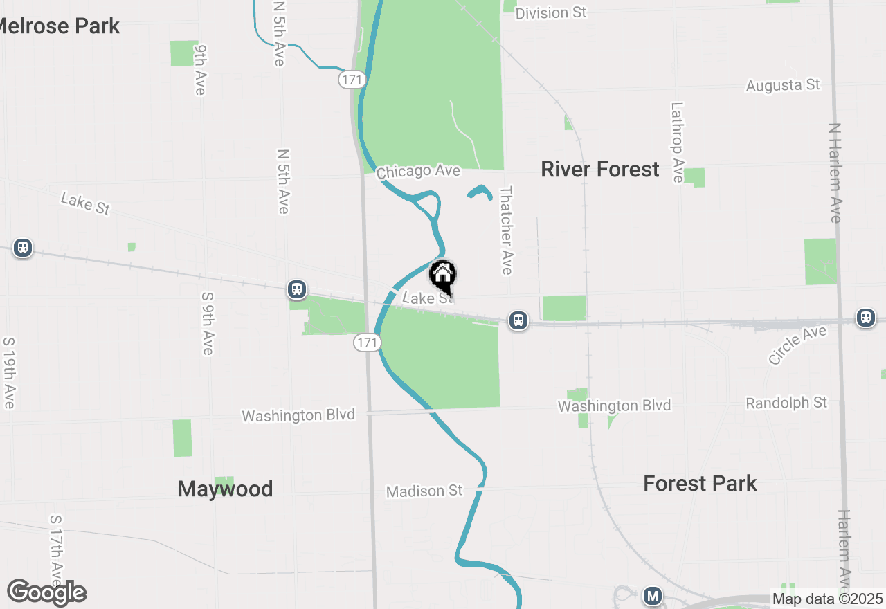 Map of 8213 Lake Street, River Forest, IL 60305