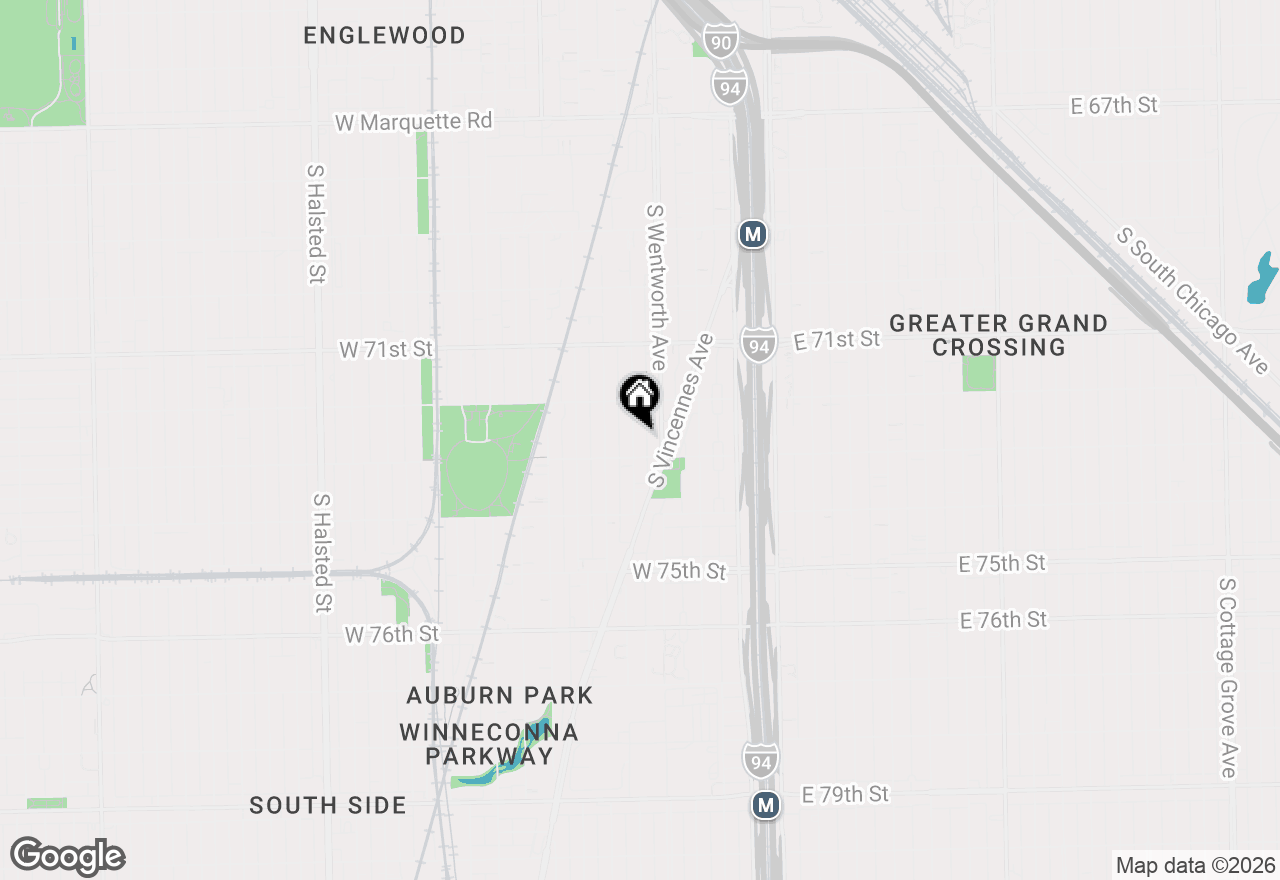 Map of 7241 S Yale Avenue, Chicago, IL 60621