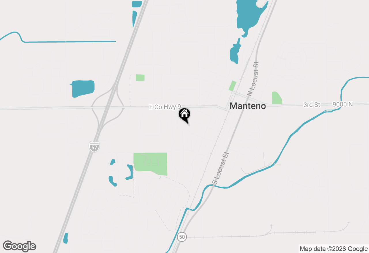 Map of 156 S Elm Street, Manteno, IL 60950