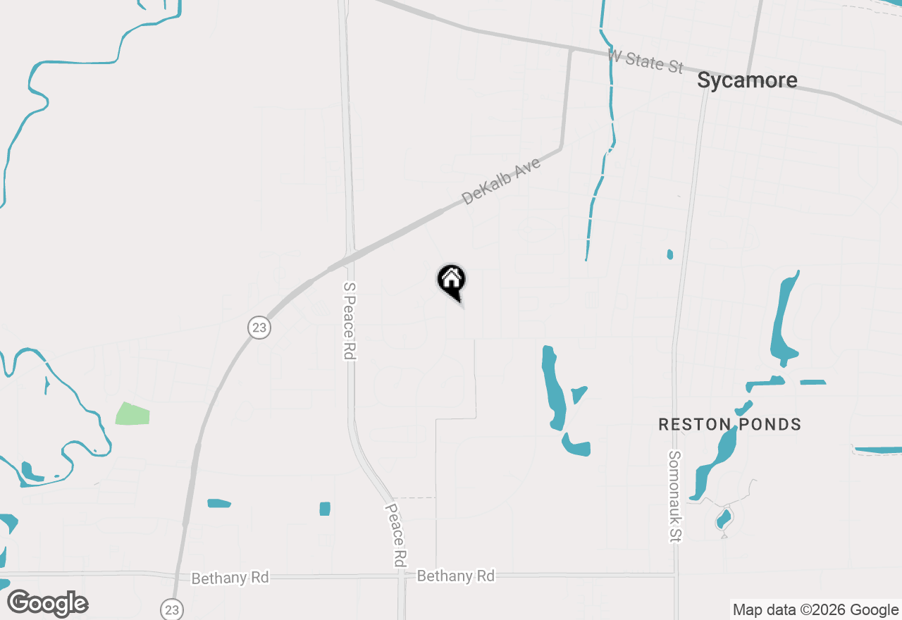 Map of 932 Foxpointe Drive, Sycamore, IL 60178