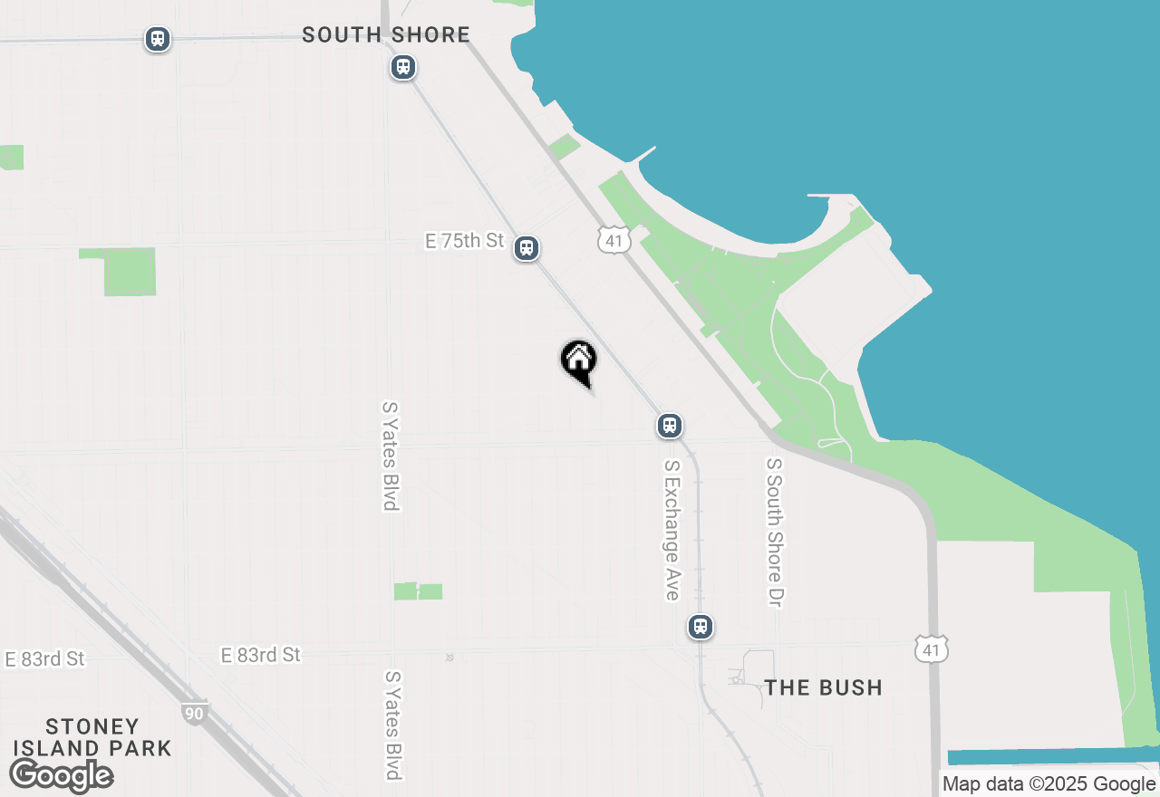 Map of 7804 S Burnham Avenue, Chicago, IL 60649