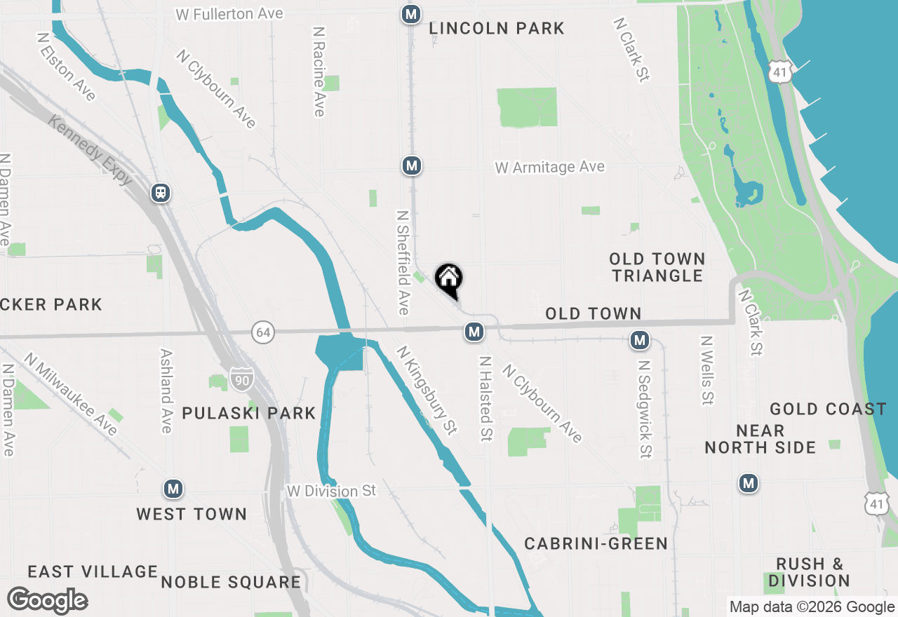 Map of 1633 N Clybourn Avenue #3, Chicago, IL 60614