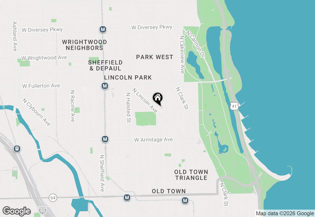 Map of 558 W Webster Avenue #614, Chicago, IL 60614