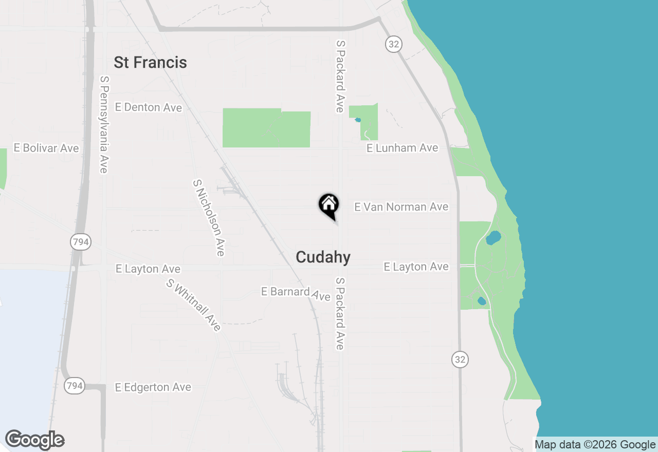 Map of 3551 E Armour Ave, Cudahy, WI 53110