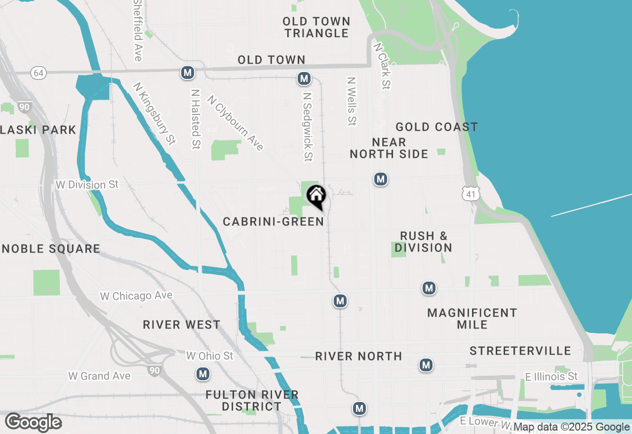 Map of 348 W Wendell Street #4, Chicago, IL 60610