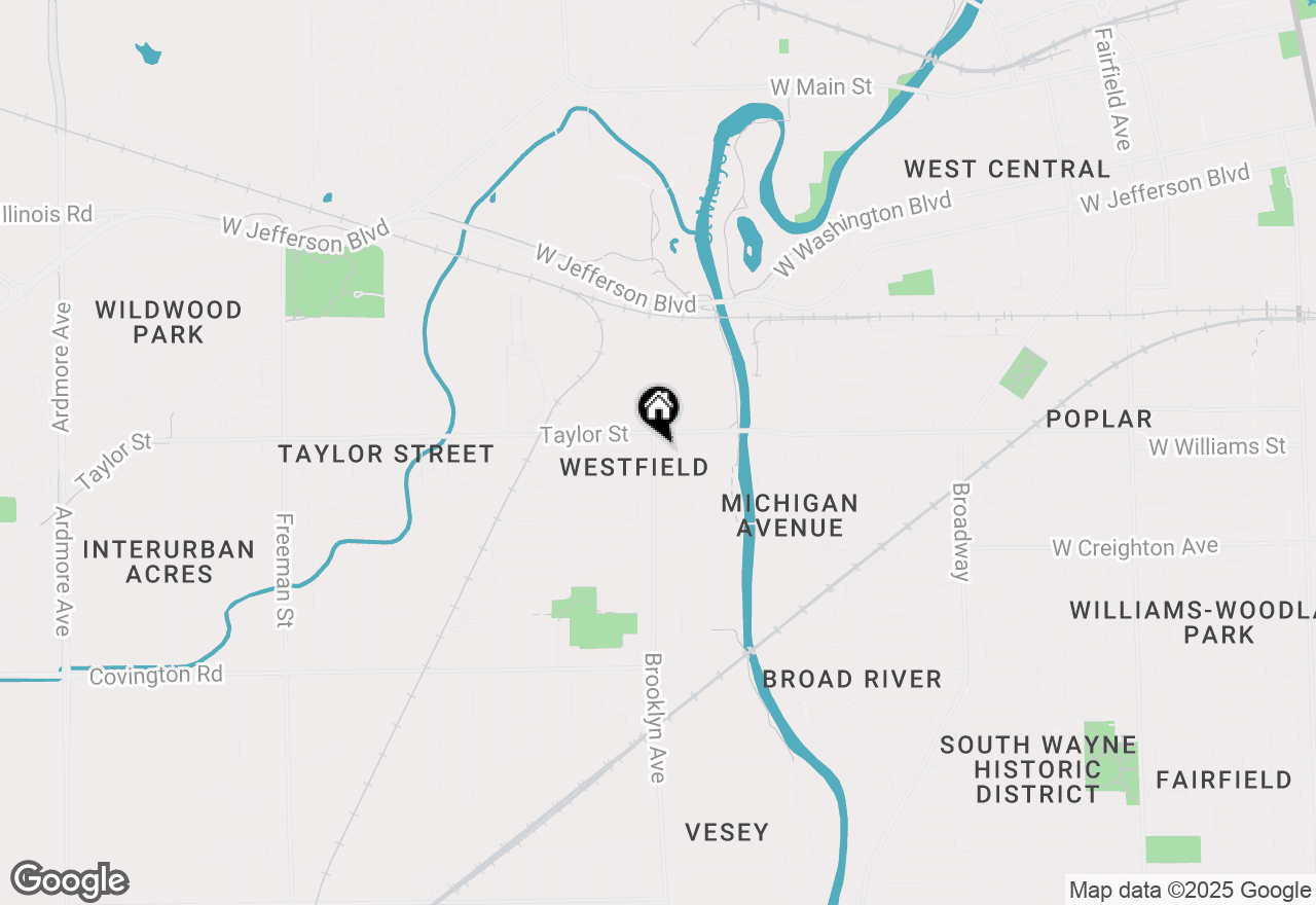 Map of 2017 Brooklyn Avenue, Fort Wayne, IN 46802