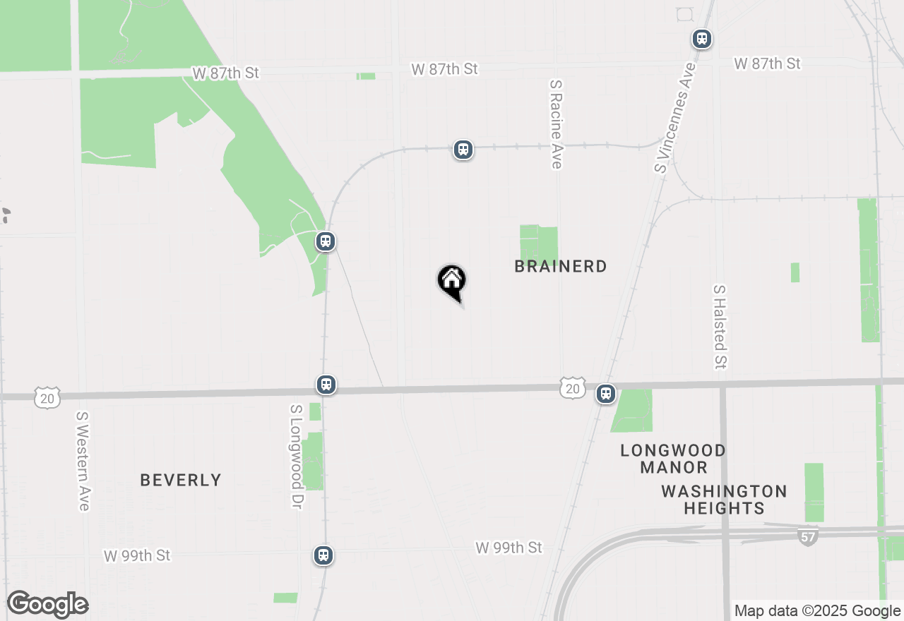 Map of 1443 W 93rd Street #3, Chicago, IL 60620