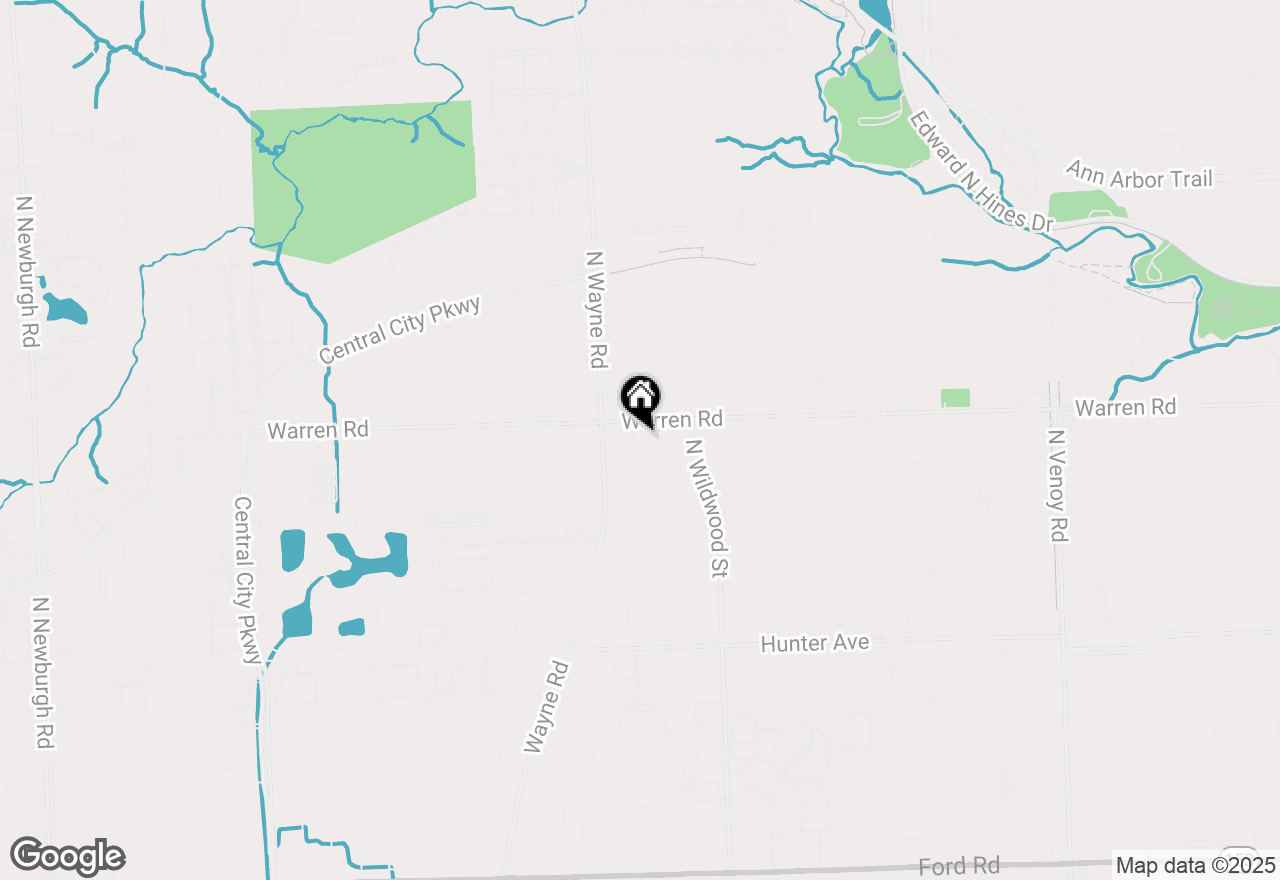 Map of 34733 Warren Road, Westland, MI 48185