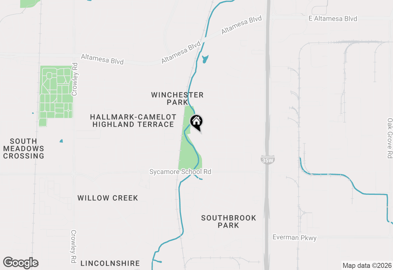 Map of 7320 Natalie Drive, Fort Worth, TX 76134