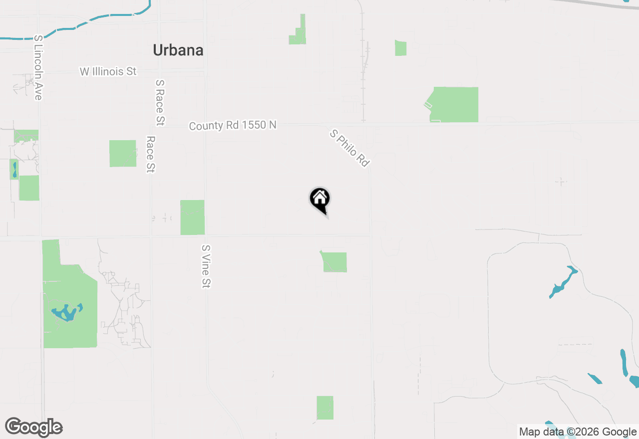 Map of 1104 E Delaware Avenue, Urbana, IL 61801
