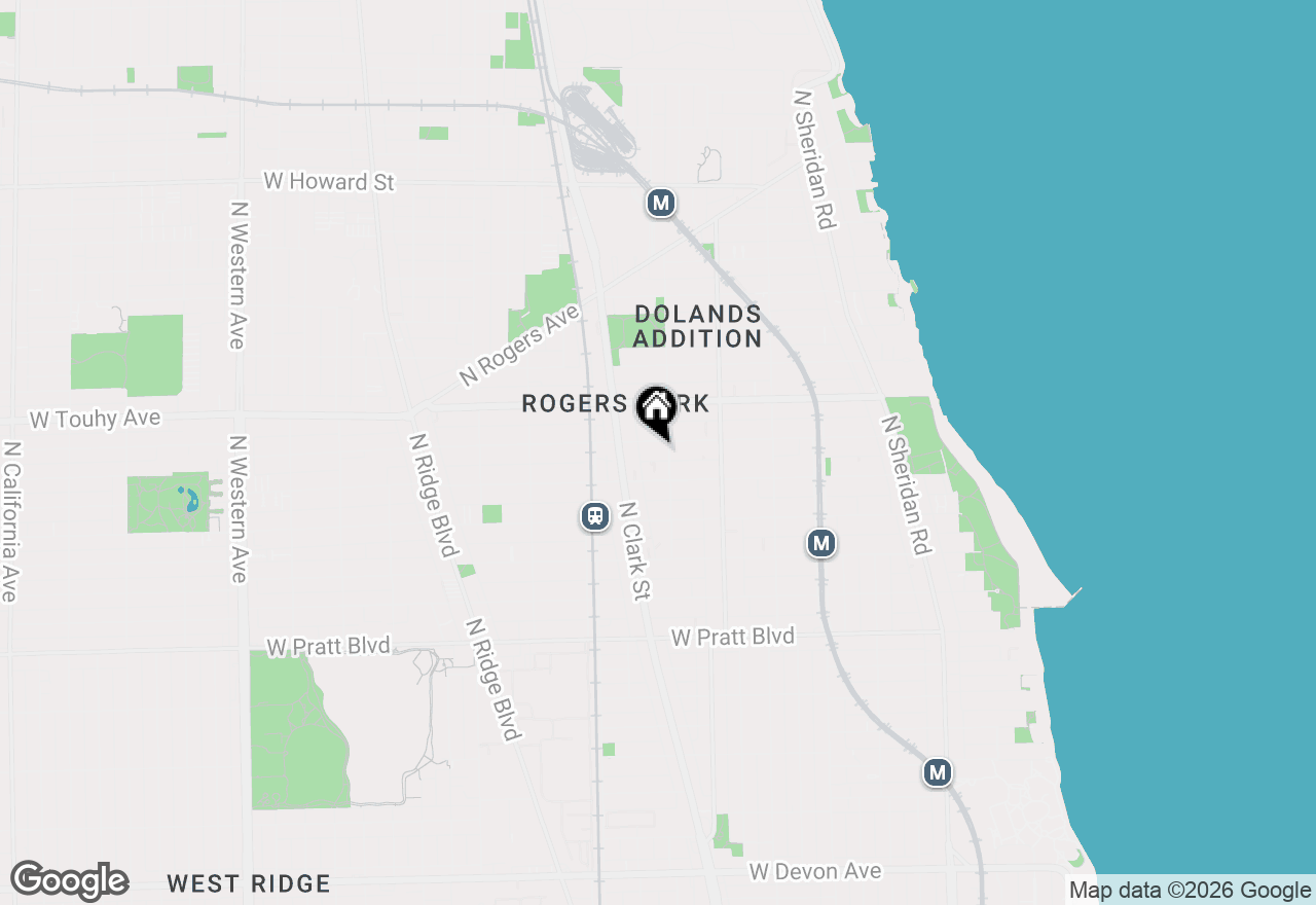 Map of 1711 W Estes Avenue #1S, Chicago, IL 60626
