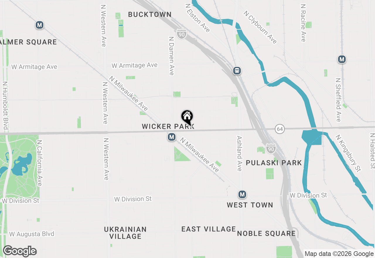 Map of 1904 W North Avenue #2, Chicago, IL 60622