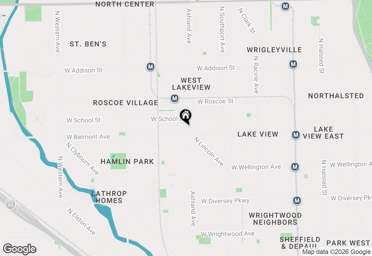 Map of 1623 W Melrose Street #302, Chicago, IL 60657