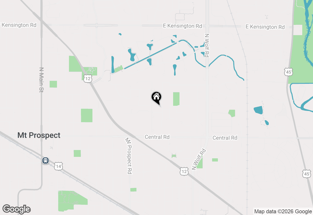 Map of 1305 E Ardyce Lane, Mount Prospect, IL 60056