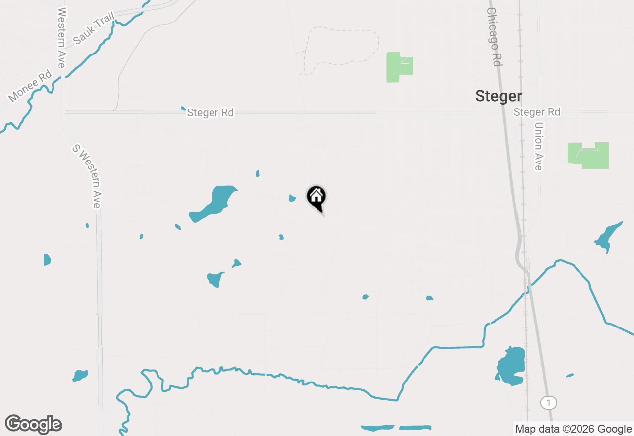 Map of 1605 W Richton Road, Crete, IL 60417