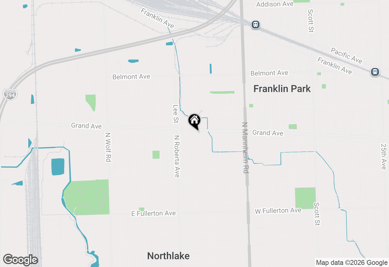 Map of 10721 W Grand Avenue, Melrose Park, IL 60164
