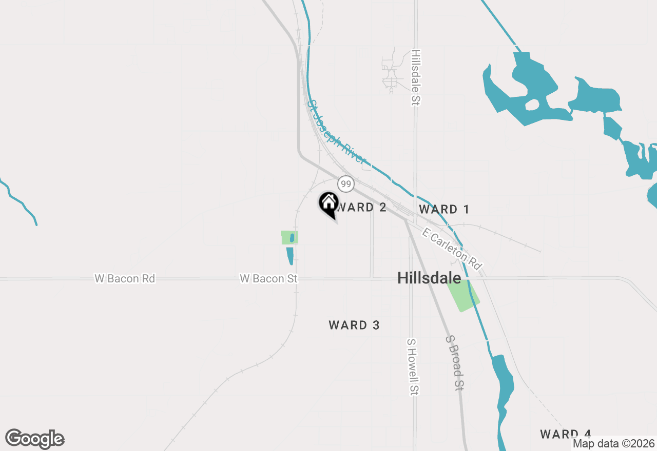 Map of 73 Rippon Avenue, Hillsdale, MI 49242