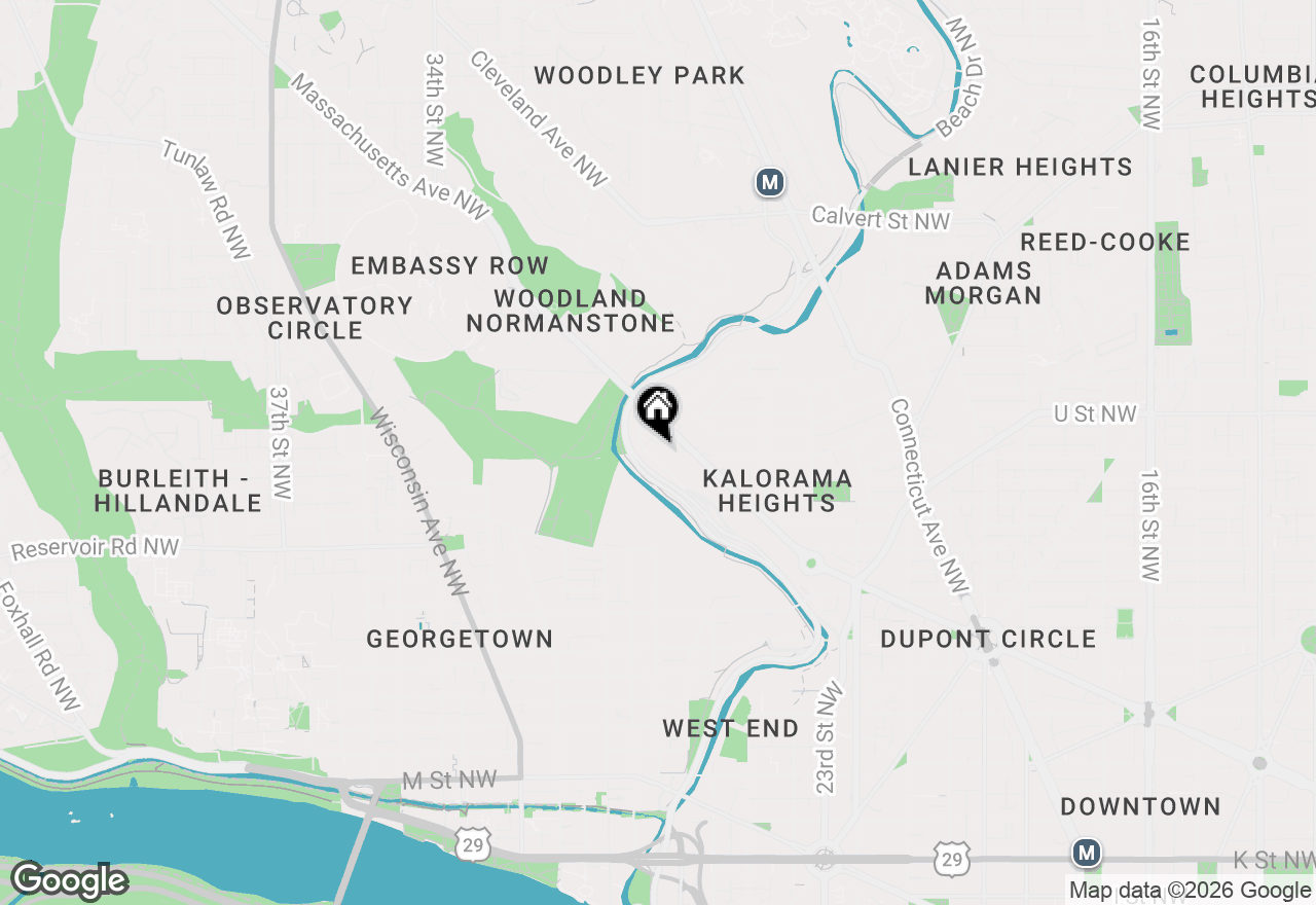 Map of 2527 Waterside Drive Nw, Washington, DC 20008