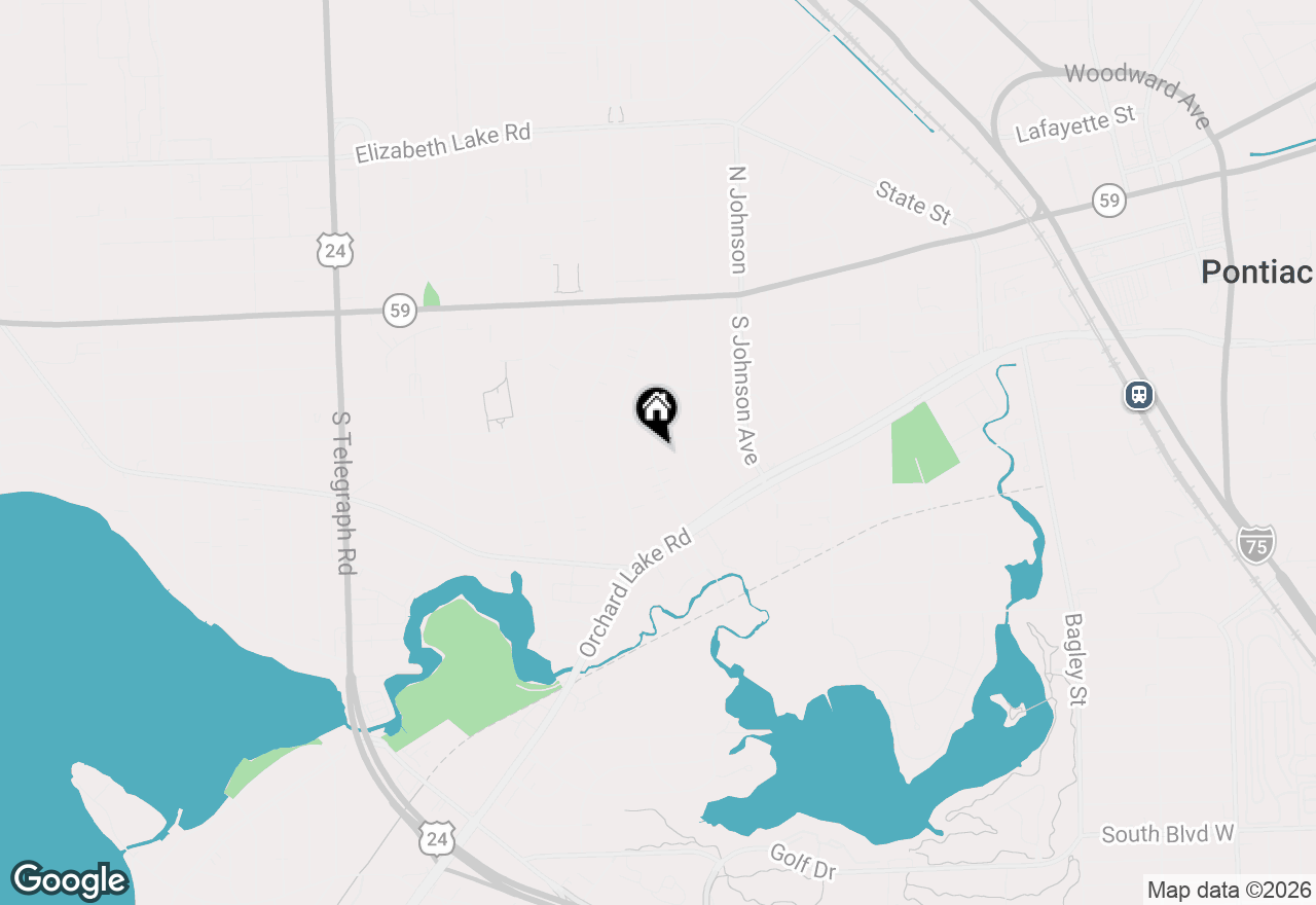 Map of 98 E Iroquois Road, Pontiac, MI 48341