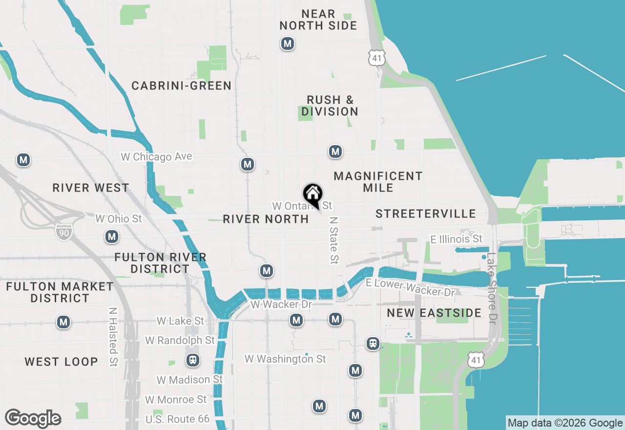 Map of 600 N Dearborn Street #1509, Chicago, IL 60654