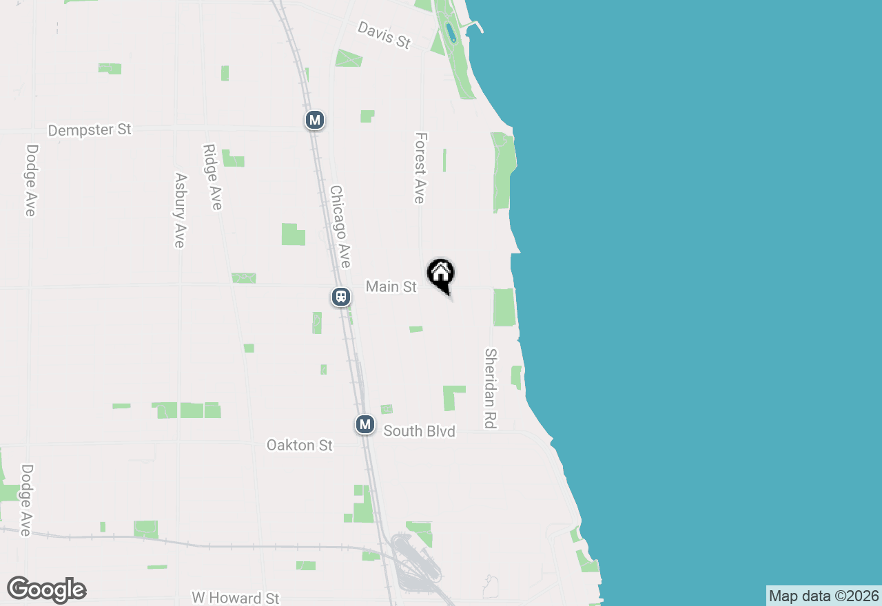 Map of 827.5 Forest Avenue #2N, Evanston, IL 60202