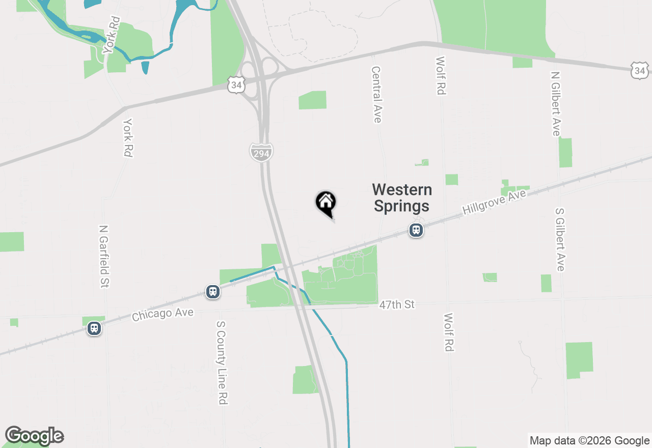 Map of 1405 Willow Avenue, Western Springs, IL 60558
