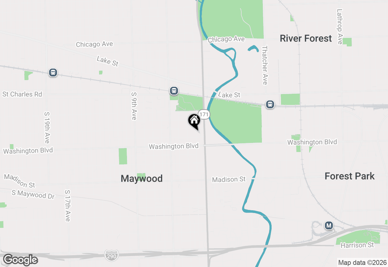 Map of 410 S 2nd Avenue, Maywood, IL 60153