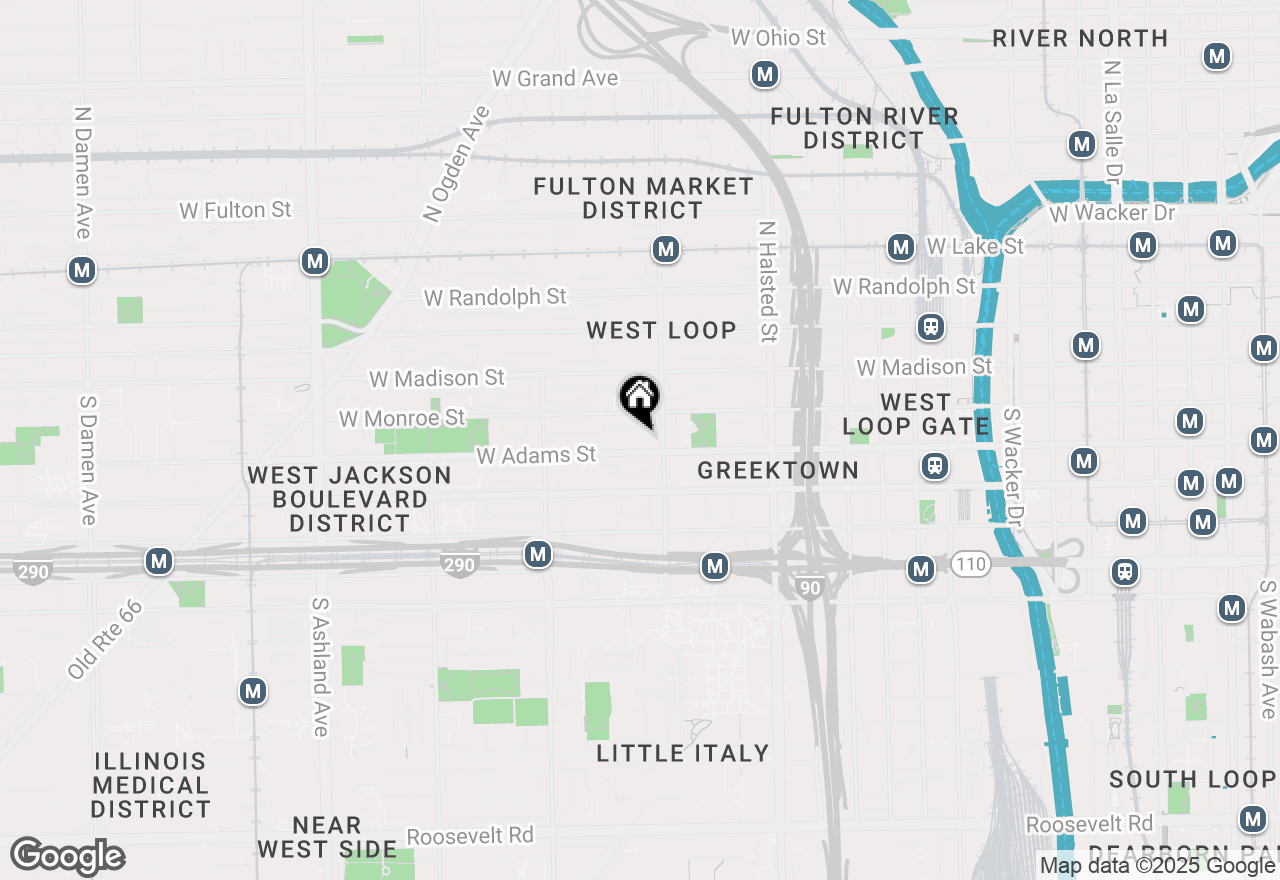 Map of 1040 W Adams Street #442, Chicago, IL 60607