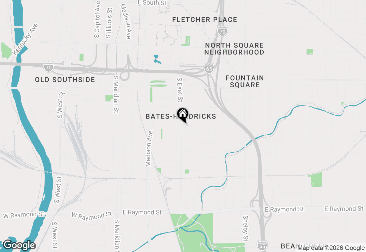 Map of 1437 S East Street, Indianapolis, IN 46225