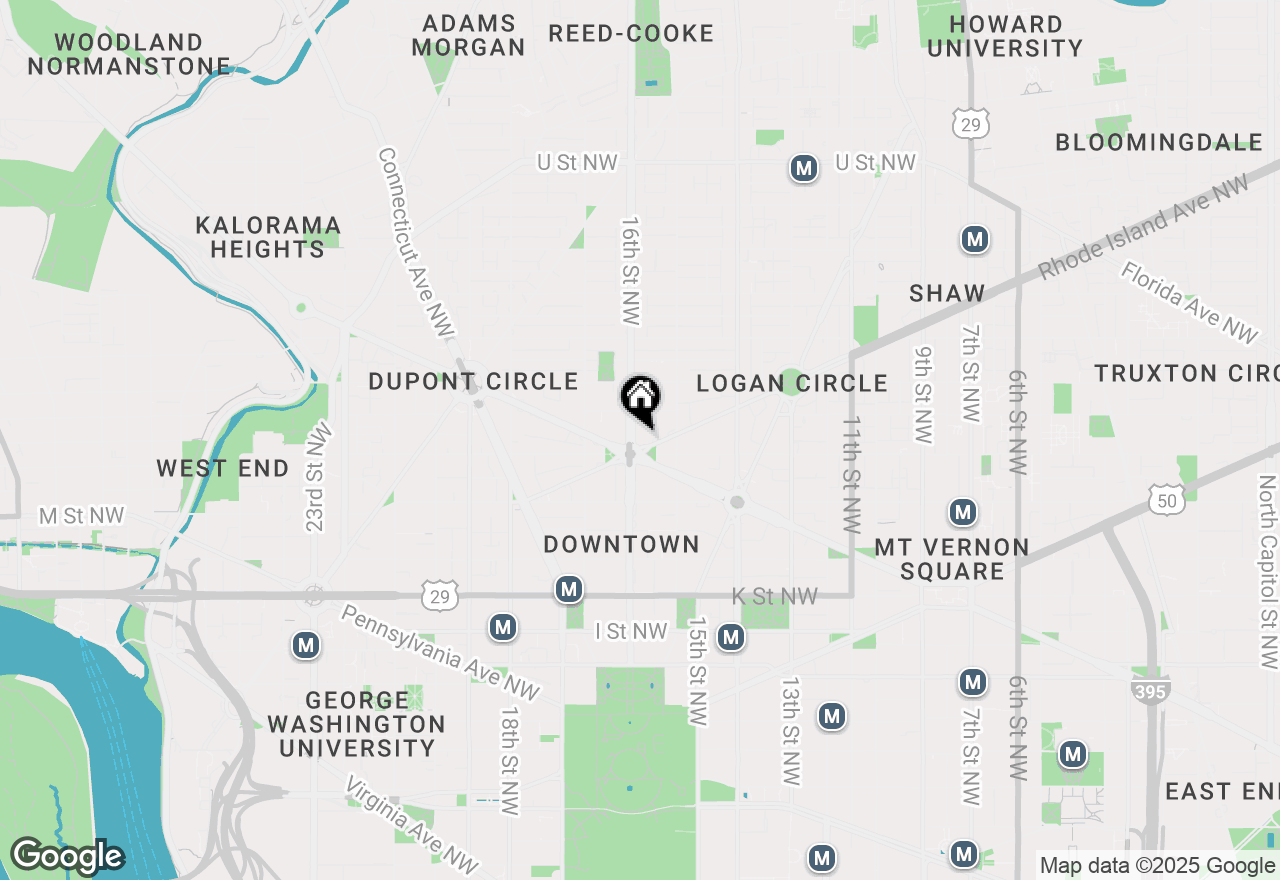 Map of 1 Scott Circle Nw #121, Washington, DC 20036