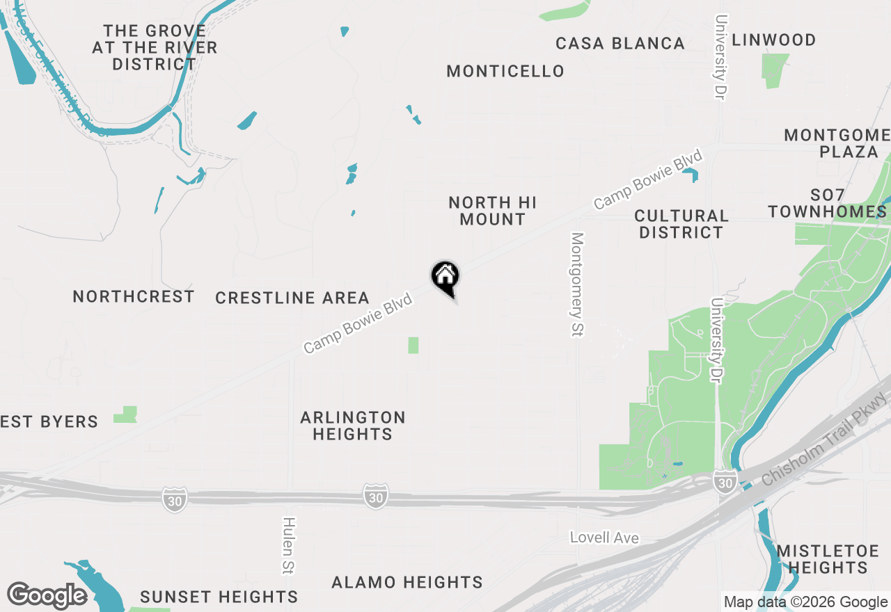 Map of 1709 Clover Apt#2 Lane, Fort Worth, TX 76107